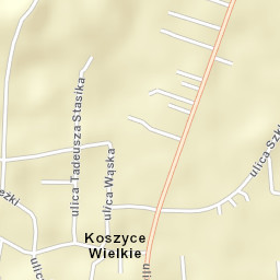 Koszyce Wielkie Street Map