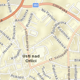 Ústí nad Orlicí Street Map