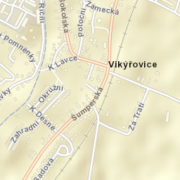 Vikýřovice Street Map