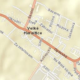Velké Heraltice Street Map