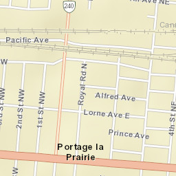 Portage la Prairie Street Map