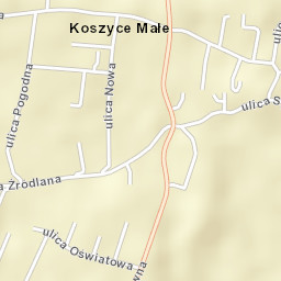Koszyce Street Map