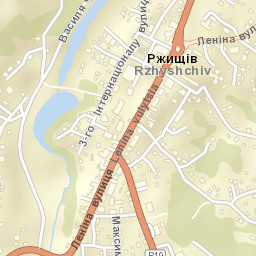 Rzhyshchiv Street Map