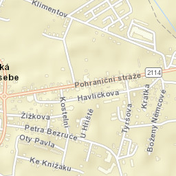 Velká Hleďsebe Street Map
