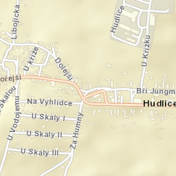Hudlice Street Map