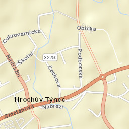 Hrochův Týnec Street Map