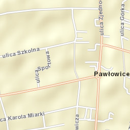 Pawłowice Street Map