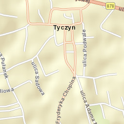 Tyczyn Street Map