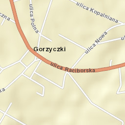 Gorzyczki Street Map