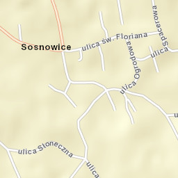 Sosnowice Street Map