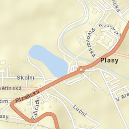 Plasy Street Map