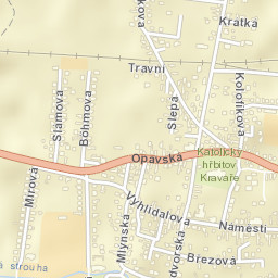 Kravaře Street Map