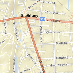 Slatiňany Street Map