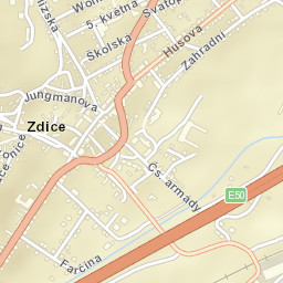 Zdice Street Map