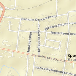 Krasne Street Map