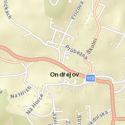 Ondřejov Street Map