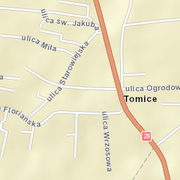 Tomice Street Map