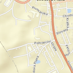 Chodová Planá Street Map