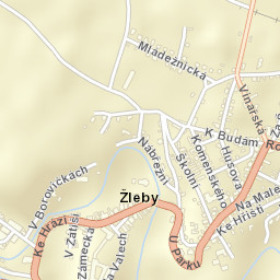 Žleby Street Map