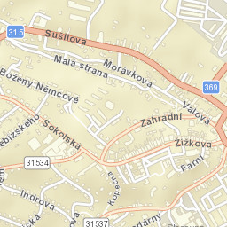Zábřeh Street Map