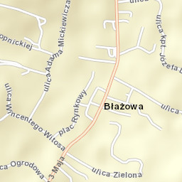 Błażowa Street Map