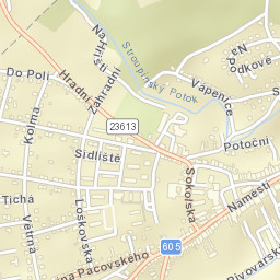 Žebrák Street Map