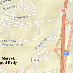 Mníšek pod Brdy Street Map