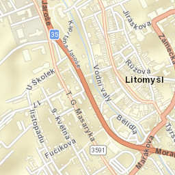 Litomyšl Street Map