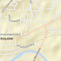 Strzyżów Street Map