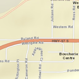 West Kelowna Street Map