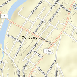 Čerčany Street Map
