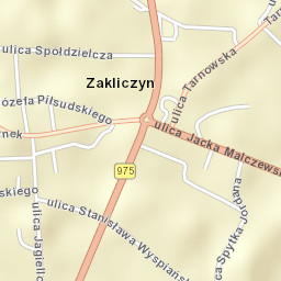 Zakliczyn Street Map