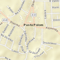 Pustá Polom Street Map