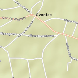 Czaniec Street Map