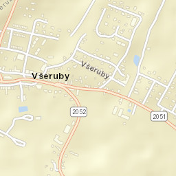 Všeruby Street Map