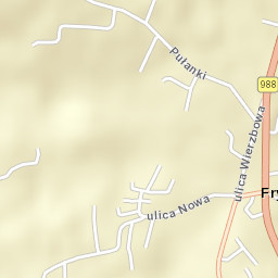 Frysztak Street Map