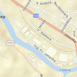 Týnec nad Sázavou Street Map