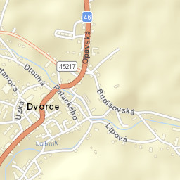 Dvorce Street Map