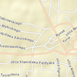 Myślenice Street Map