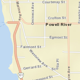 Powell River Street Map