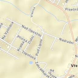 Vřesina Street Map