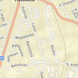 Třemošná Street Map