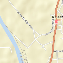 Kołaczyce Street Map