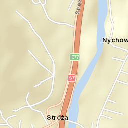 Stróża Street Map