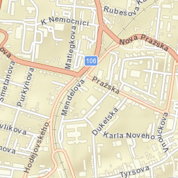 Benešov Street Map