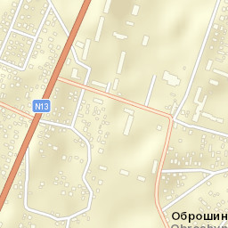 Obroshyne Street Map
