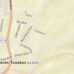 Město Touškov Street Map