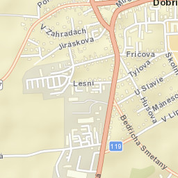 Dobříš Street Map