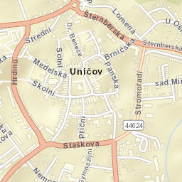 Uničov Street Map