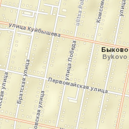 Bykovo Volgograd Oblast Street Map